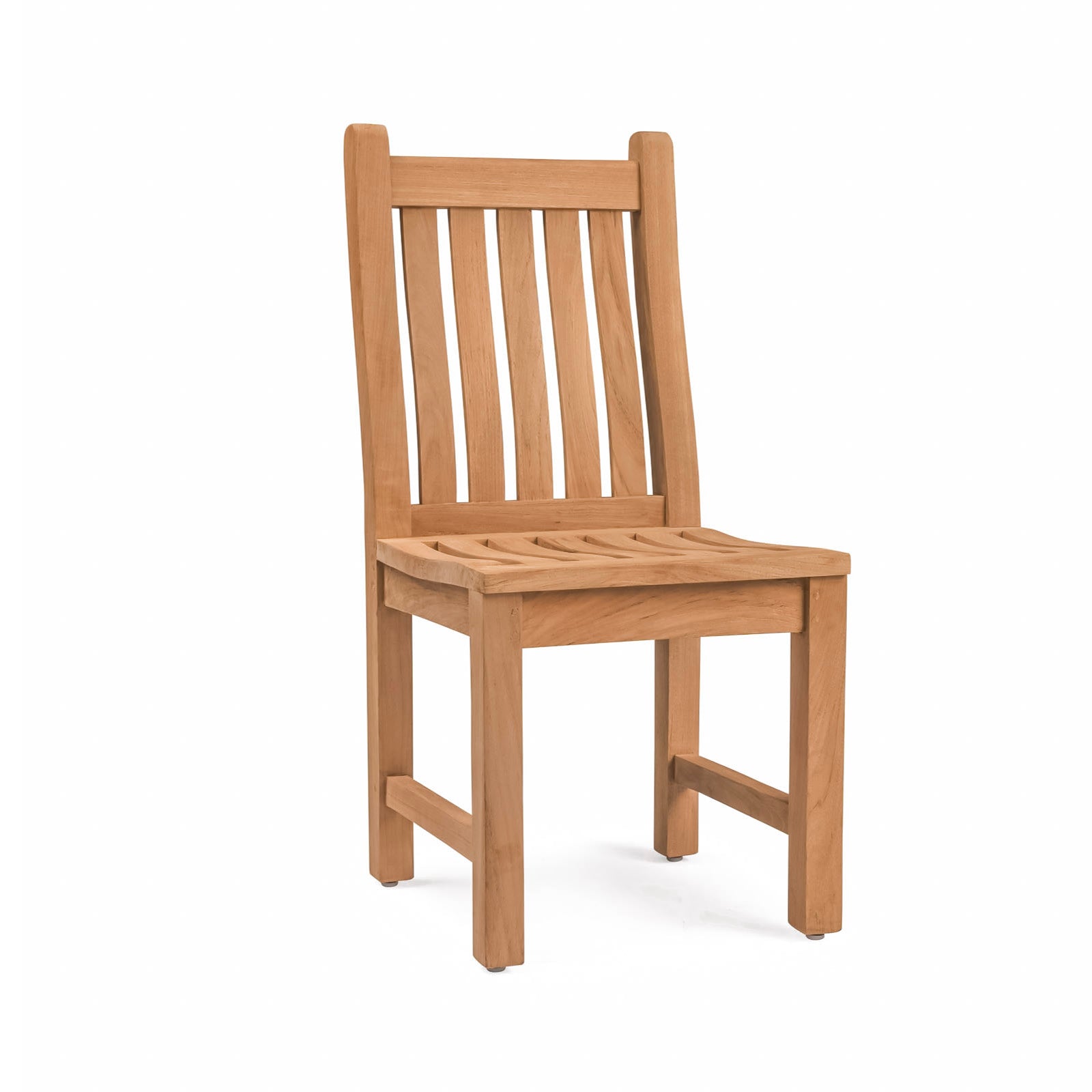 Wave Teak Dining Side Chair Outdoor Patio Seating Teak Warehouse