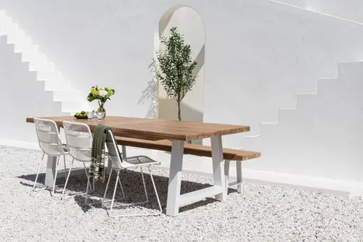 Elegant White Aluminum Outdoor Furniture for Stylish