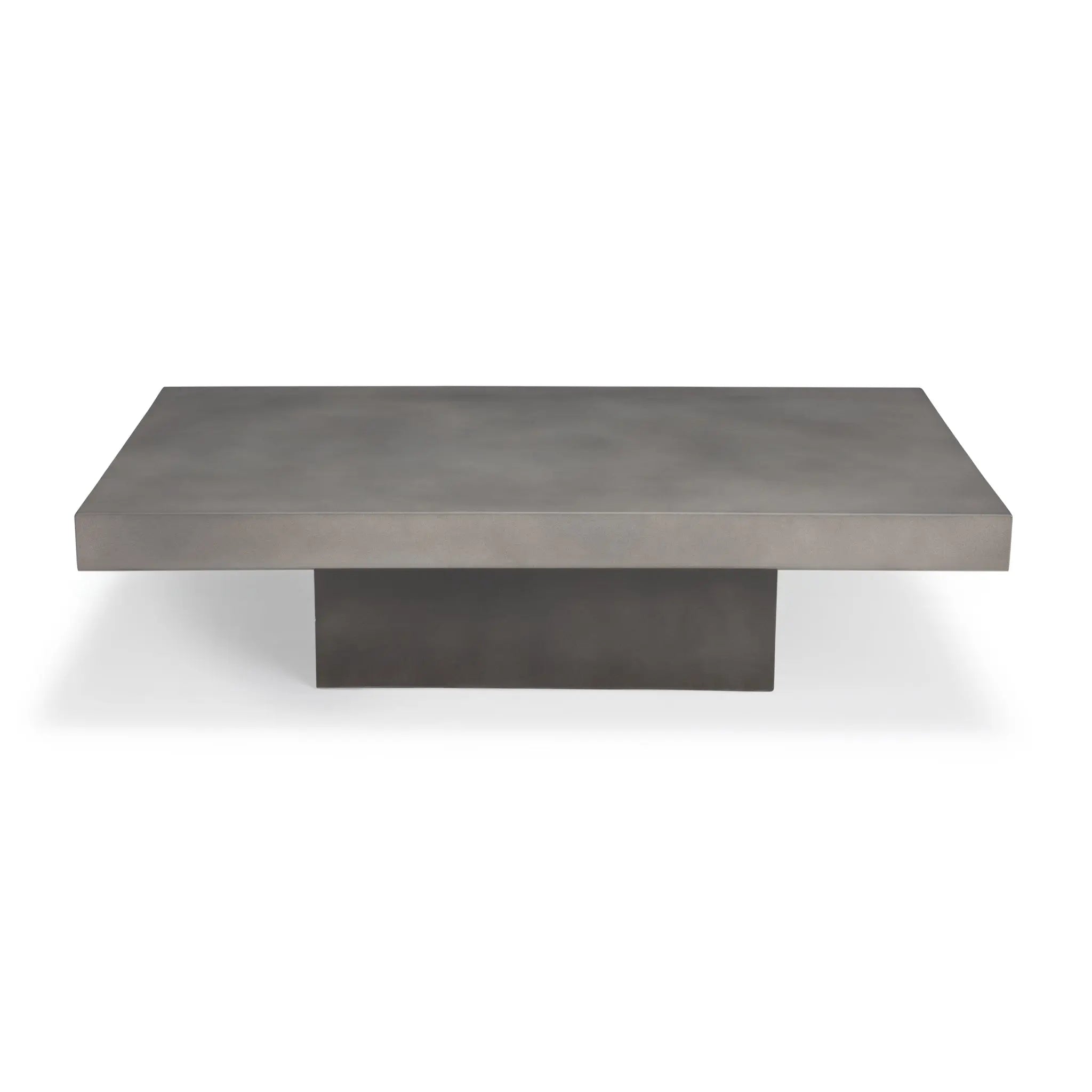 Modern rectangular outdoor concrete table