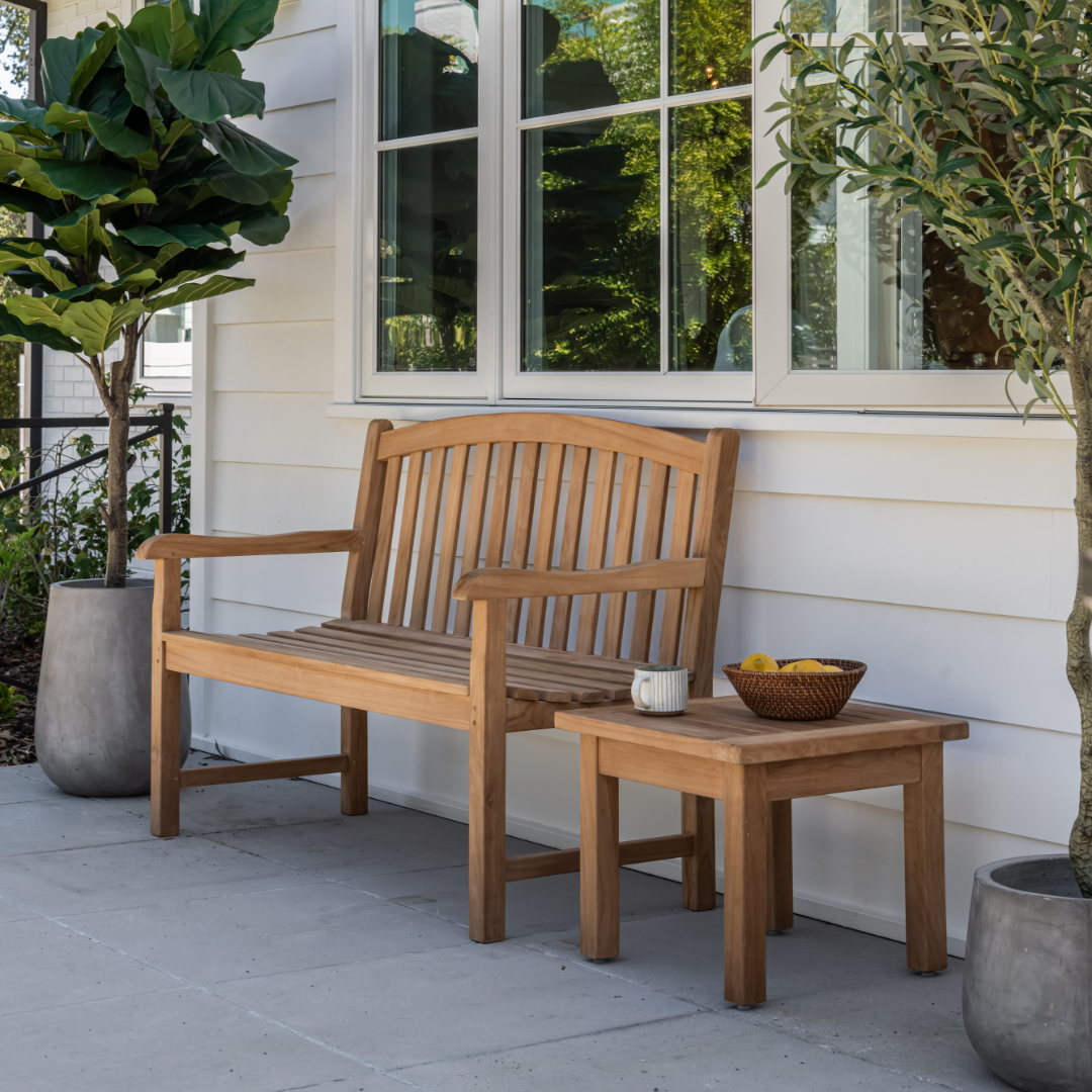 Outdoor Teak Dining Benches