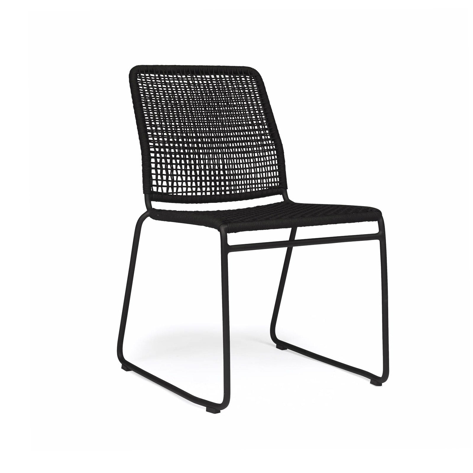 Kline Outdoor Rope and Aluminum Dining Side Chair (Lava)