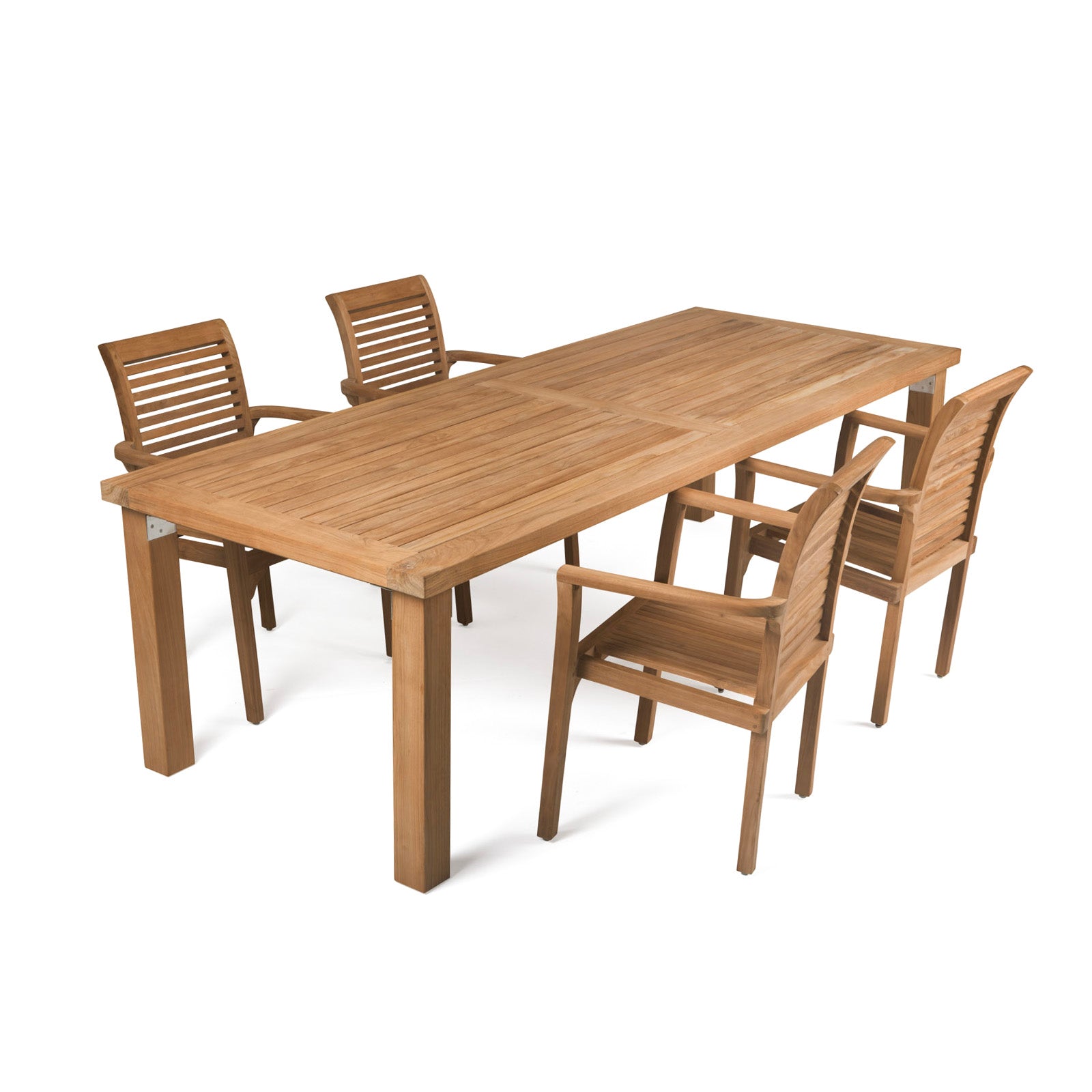 Long Island Teak Outdoor Dining Table 102"