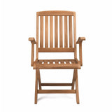 Como Teak Outdoor Folding Dining Arm Chair - Teak Warehouse