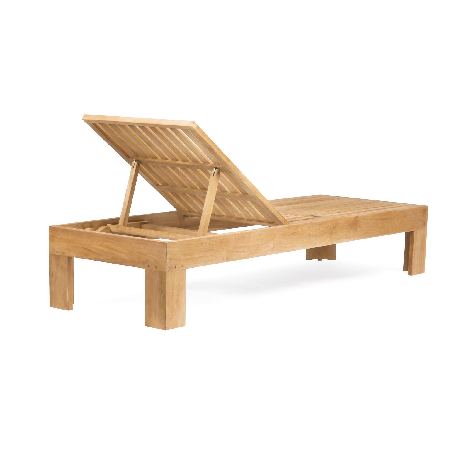 Palm Teak Outdoor Sun Lounger