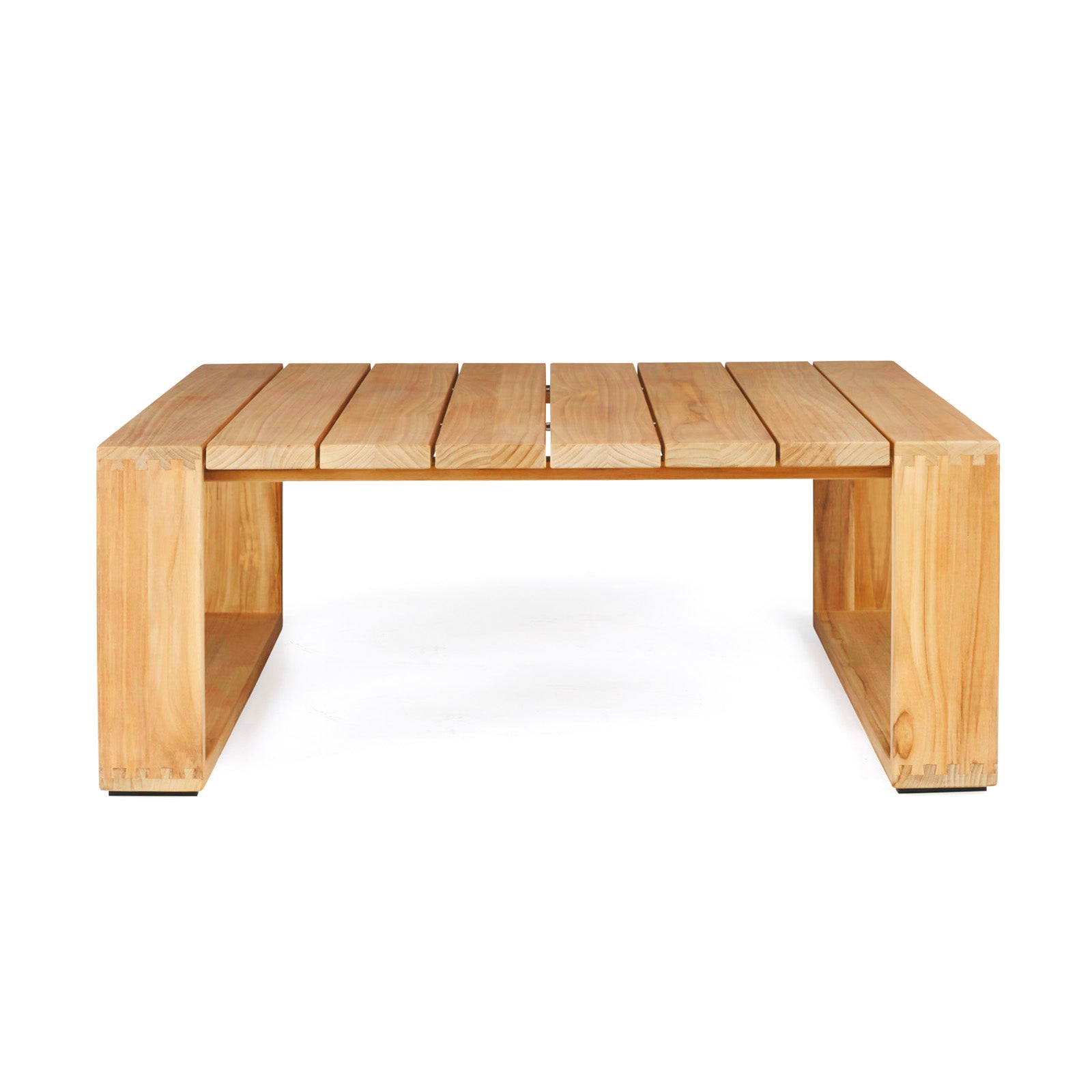 Kuba teak wood outdoor coffee table with slatted top