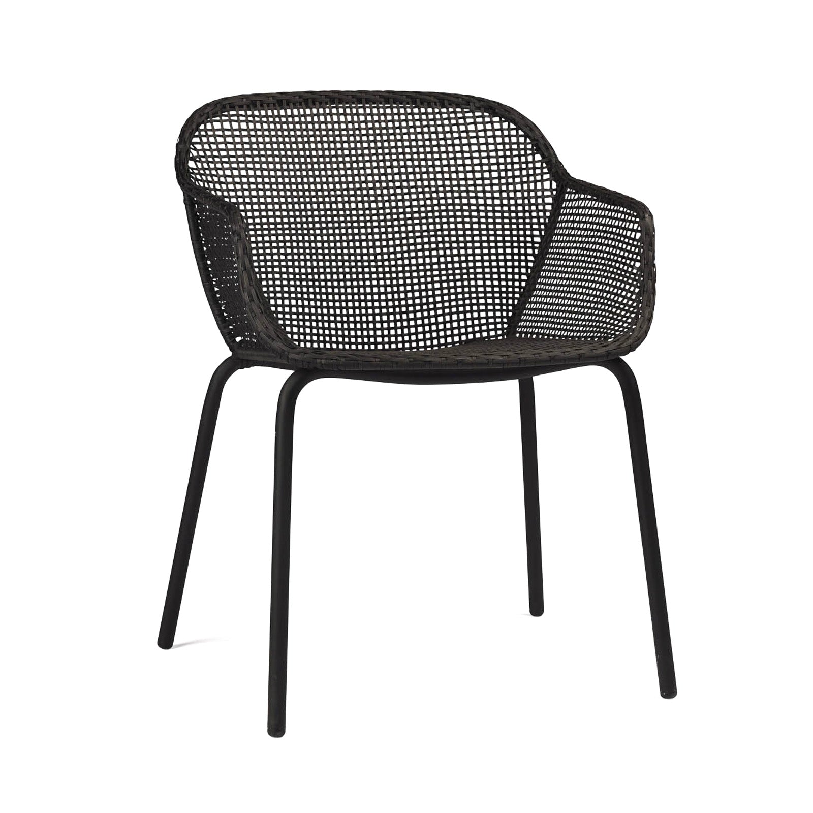 Ben Outdoor Wicker Dining Arm Chair (Lava)