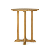 Round 35" teak outdoor bar table
