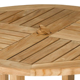 Round 35-inch teak outdoor bar table top