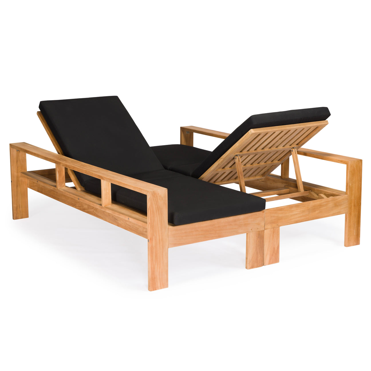 Havana Teak Outdoor Double Sun Lounger