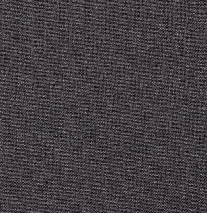 Dark gray woven fabric texture, featuring tightly interlaced threads with a subtle sheen, creating a uniform and smooth appearance across the surface. No text present.