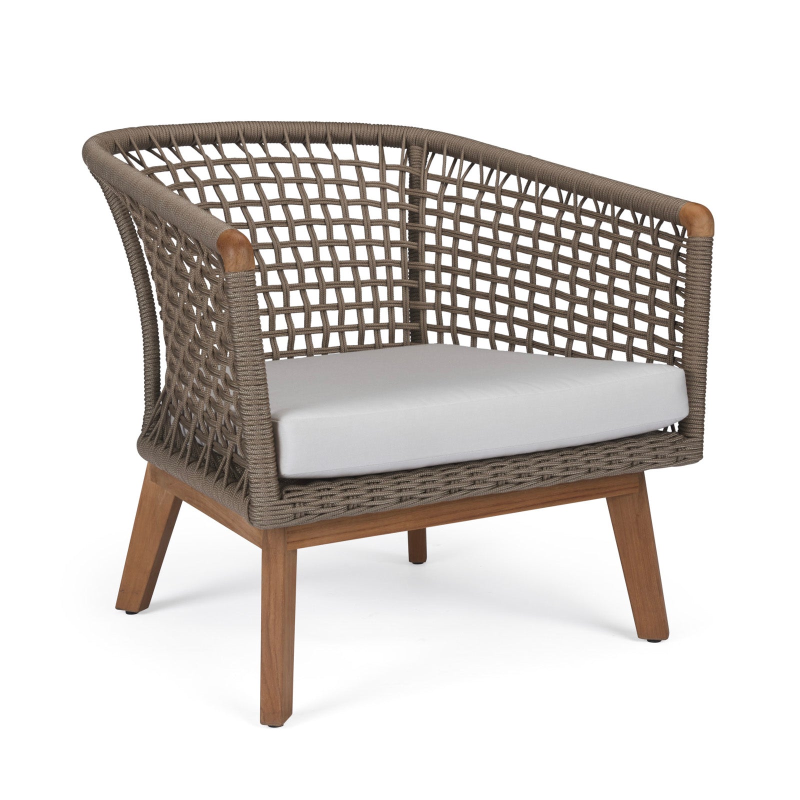 Ravoli Teak and Rope Outdoor Relaxing Chair (Taupe)