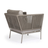 Stone rope outdoor relaxing chair with aluminum frame