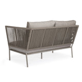 Beverly Hills Rope Outdoor Loveseat (Stone) - Teak Warehouse