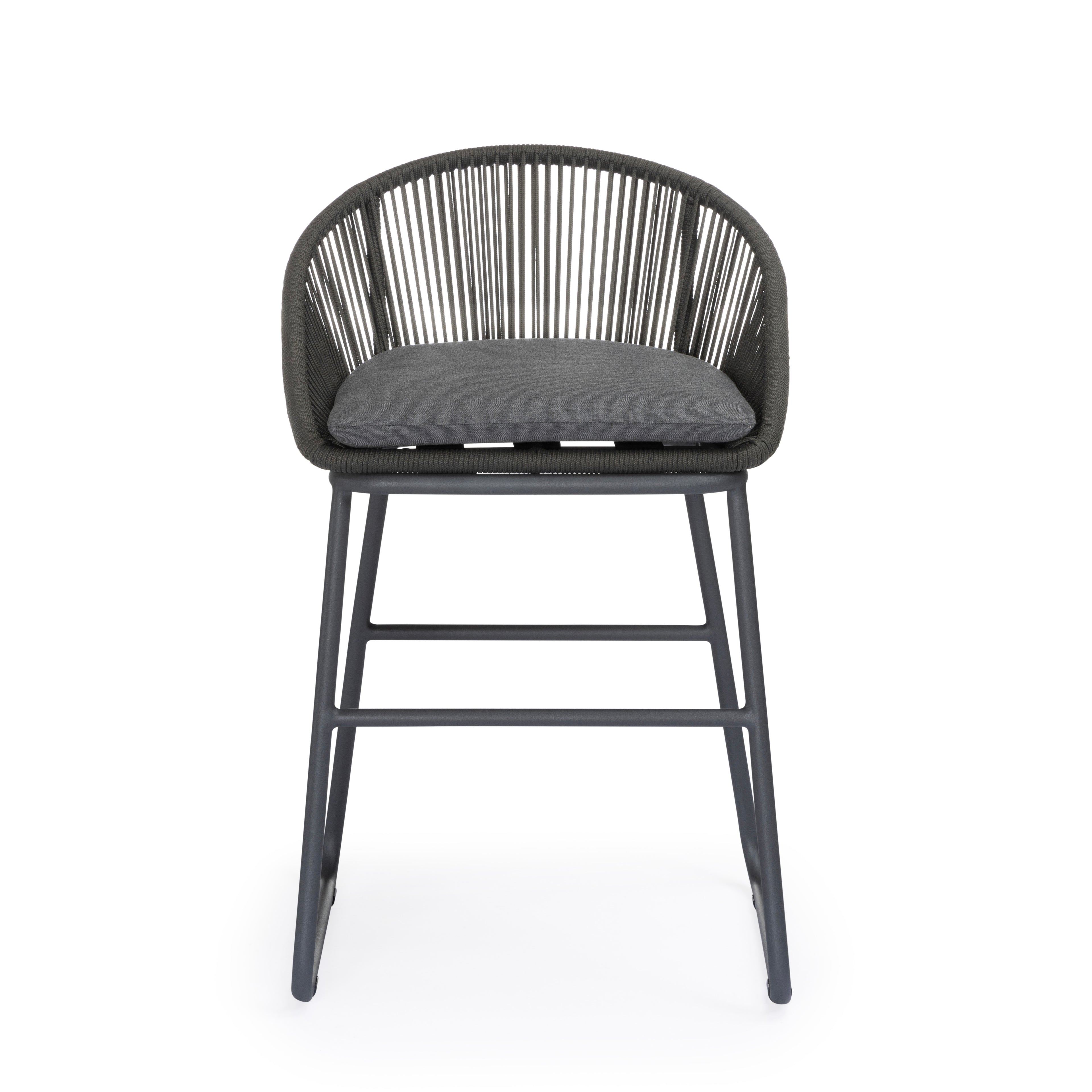 Urban Rope outdoor counter height stool with cushion