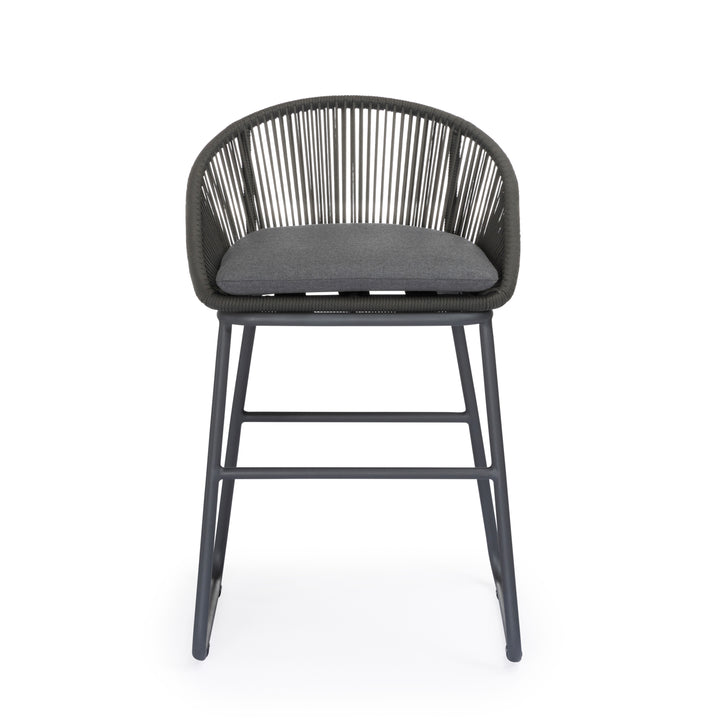 Urban Rope outdoor counter height stool with cushion