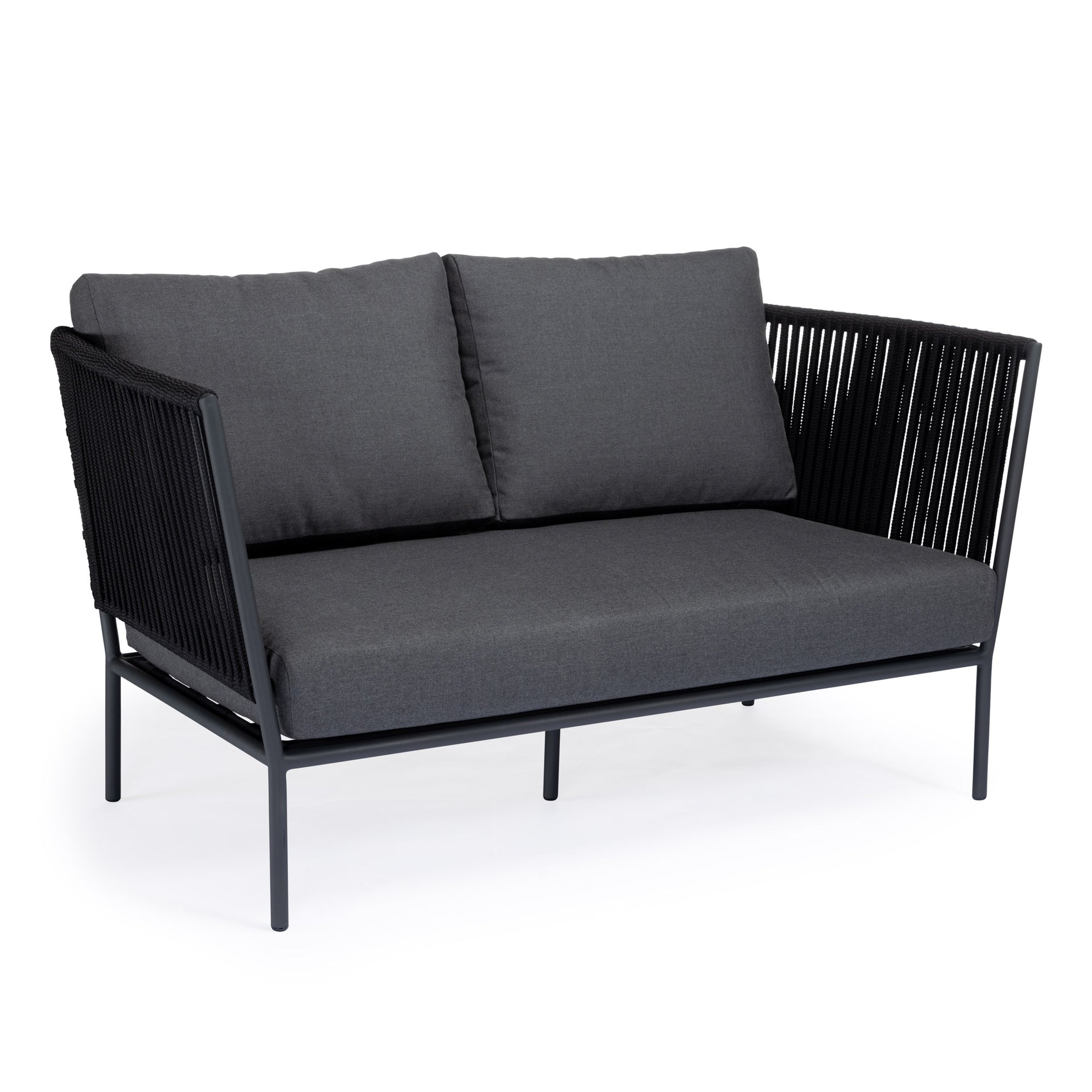 Beverly Hills Rope Outdoor Loveseat (Graphite)..