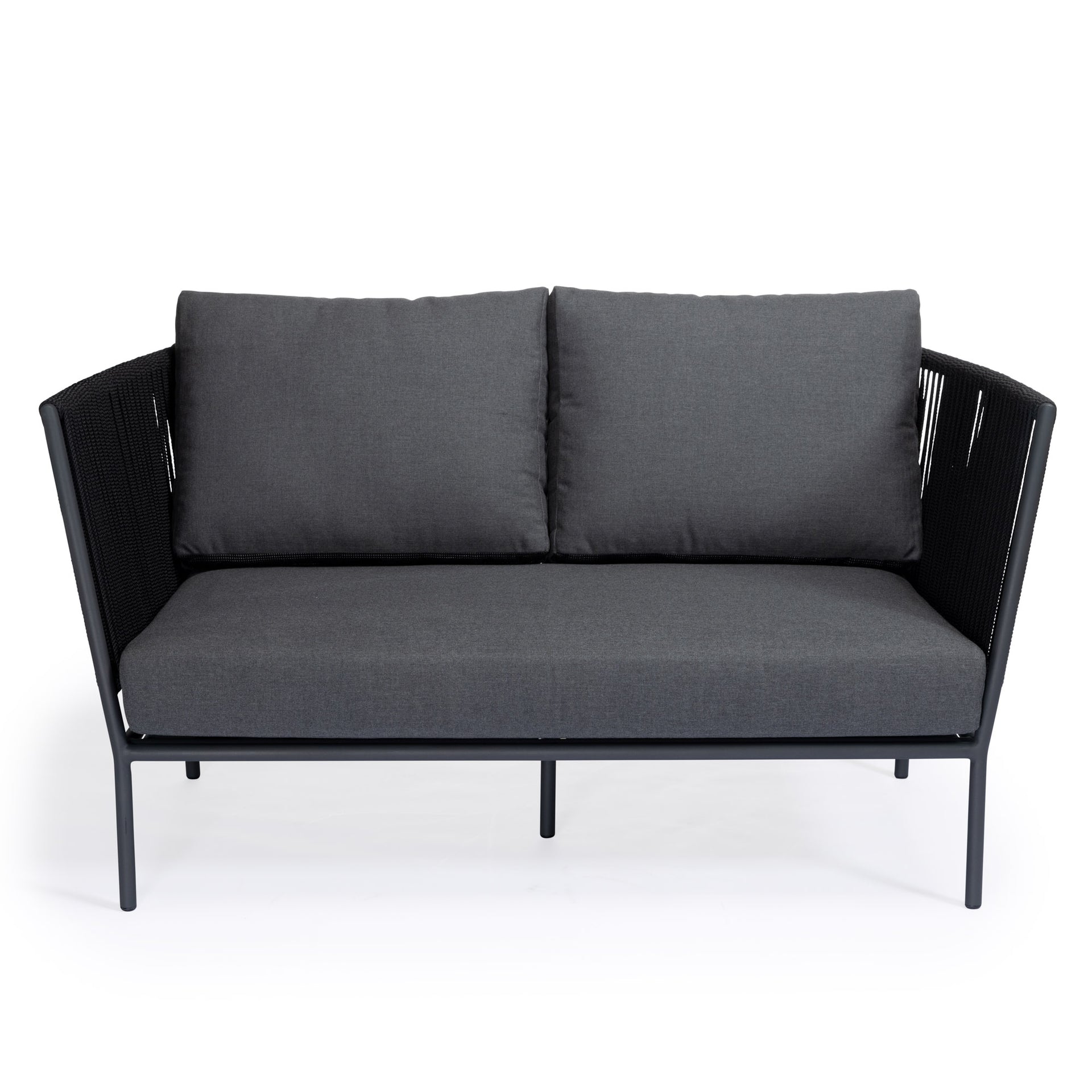 Beverly Hills Rope Outdoor Loveseat (Graphite) - Teak Warehouse