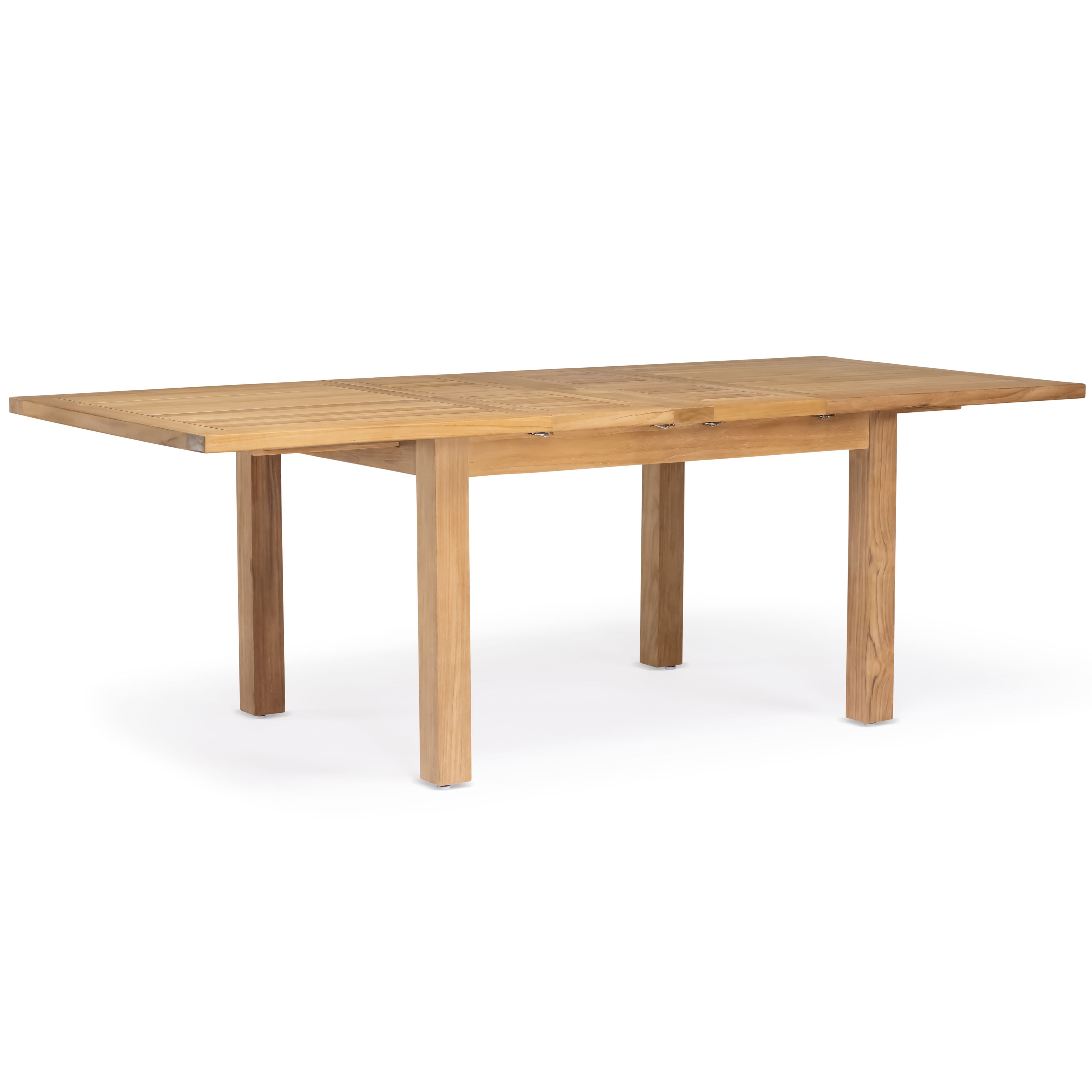 Capri teak double extension outdoor dining table