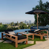 Santa Monica Octagonal Umbrella 11' Teak Warehouse