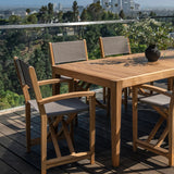 Santorini Teak Outdoor Folding Dining Chair (Taupe) Teak Warehouse