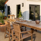 Capri Teak Outdoor Oval Double Extension Table 86-101-117" - Teak Warehouse