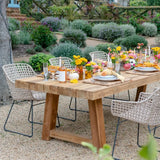 Hunter Reclaimed Teak Outdoor Dining Table 118" - Teak Warehouse