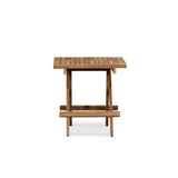 Skipper Square Teak Outdoor Folding Side Table Teak Warehouse