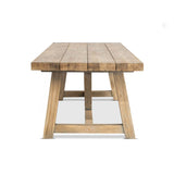 Trestle Reclaimed Teak Outdoor Dining Table 117" Teak Warehouse