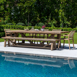 Trestle Reclaimed Teak Outdoor Dining Table 98" - Teak Warehouse