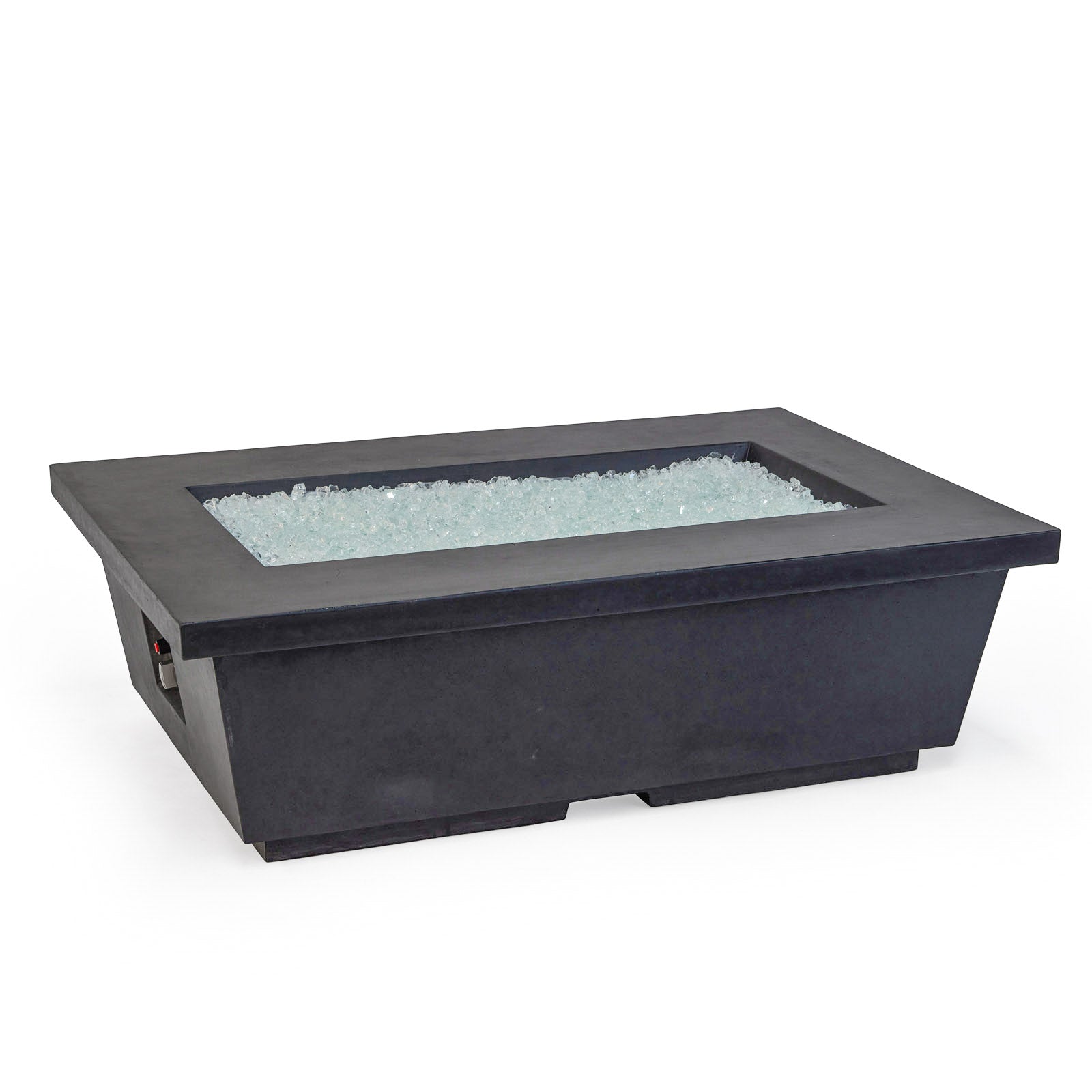 Polished Concrete Rectangle Fire Pit (Black)