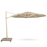 Carmel Round Cantilever Umbrella (Taupe Canopy, Linen Frame) - Teak Warehouse