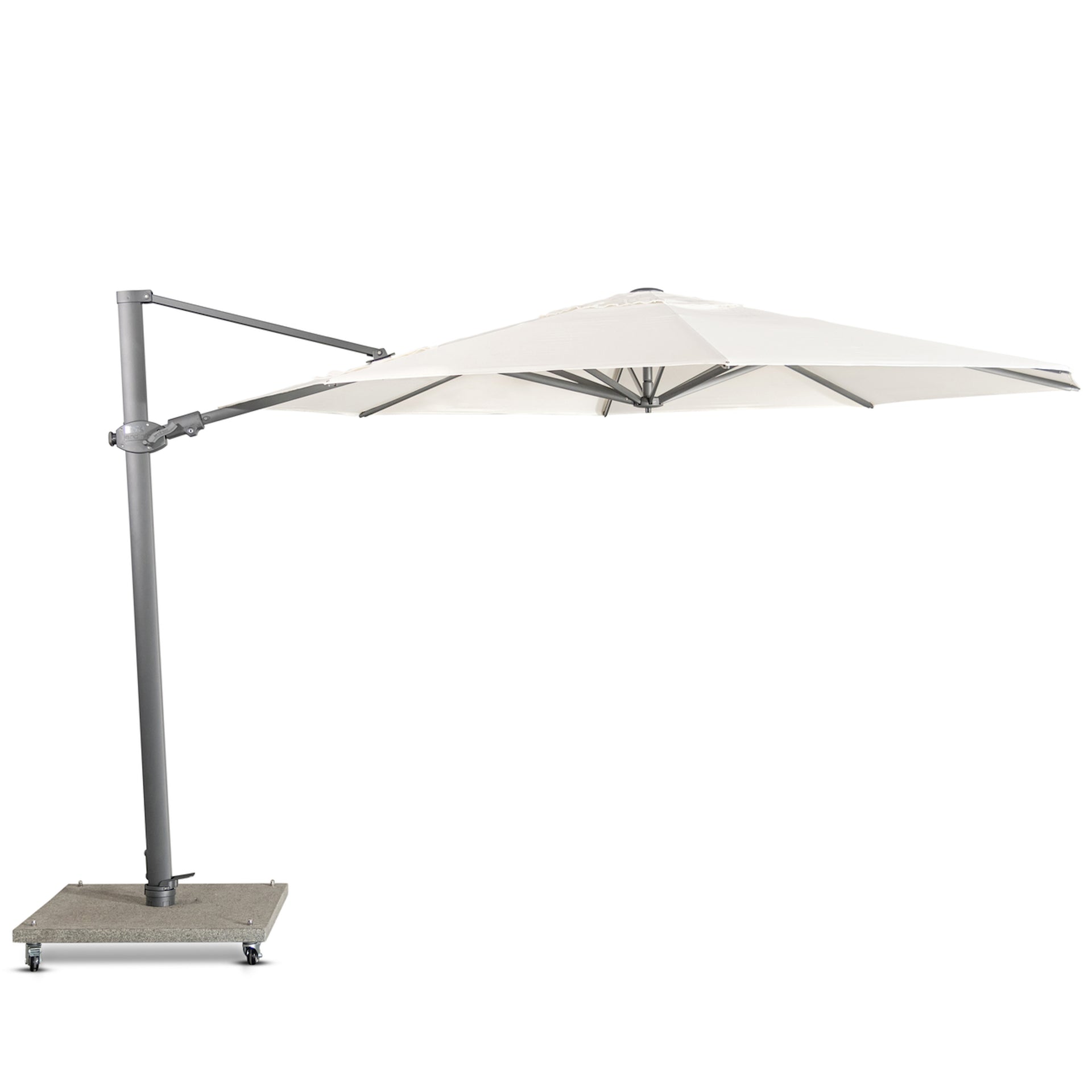 Carmel Round Cantilever Umbrella (Natural Canopy, Anthracite Frame)