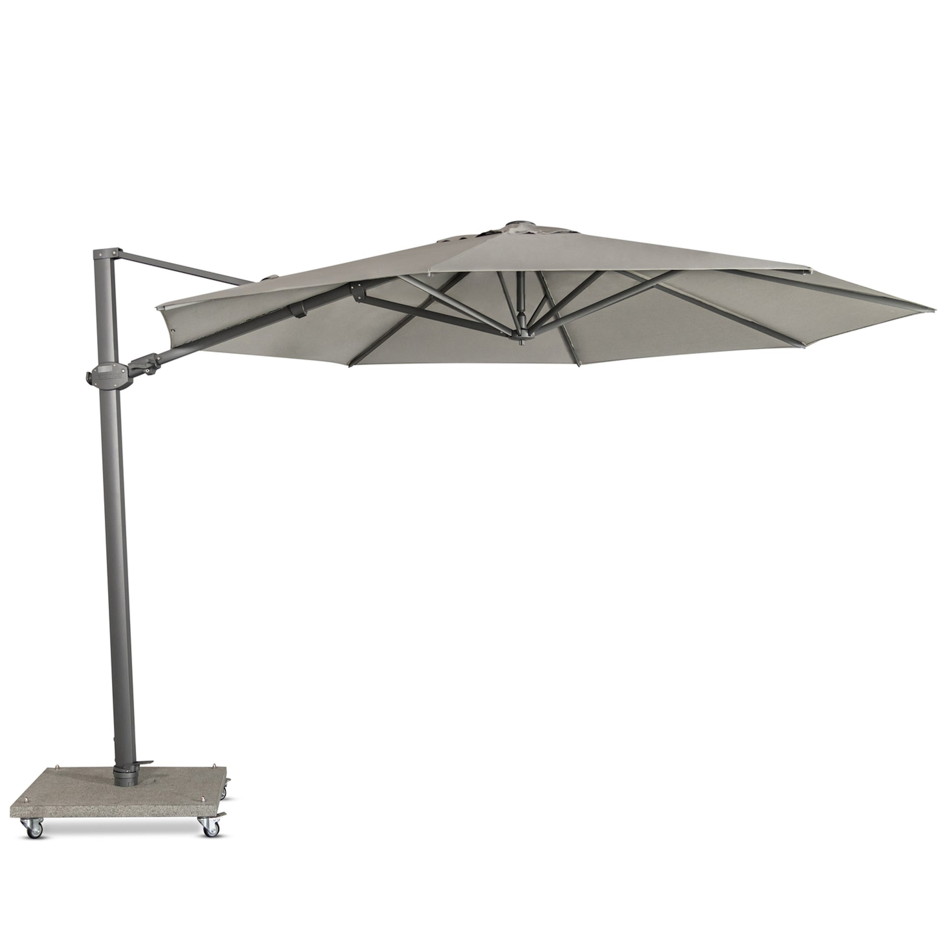 Carmel Round Cantilever Umbrella (Gris Canopy, Anthracite Frame)