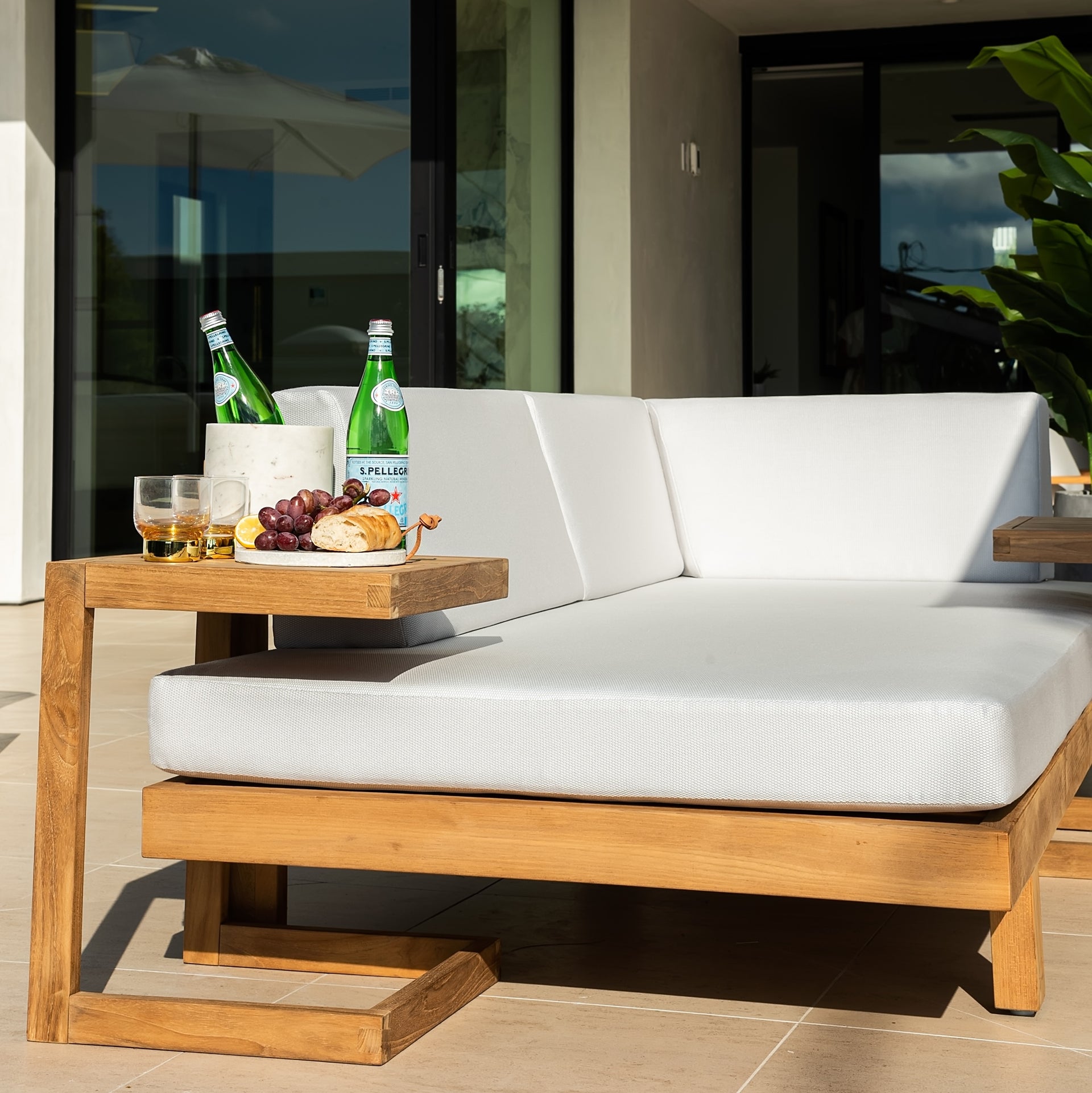 Cabo Teak Outdoor Daybed (Left).