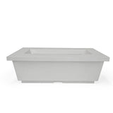 Rectangle Concrete Fire Pit Shell (White) Teak Warehouse