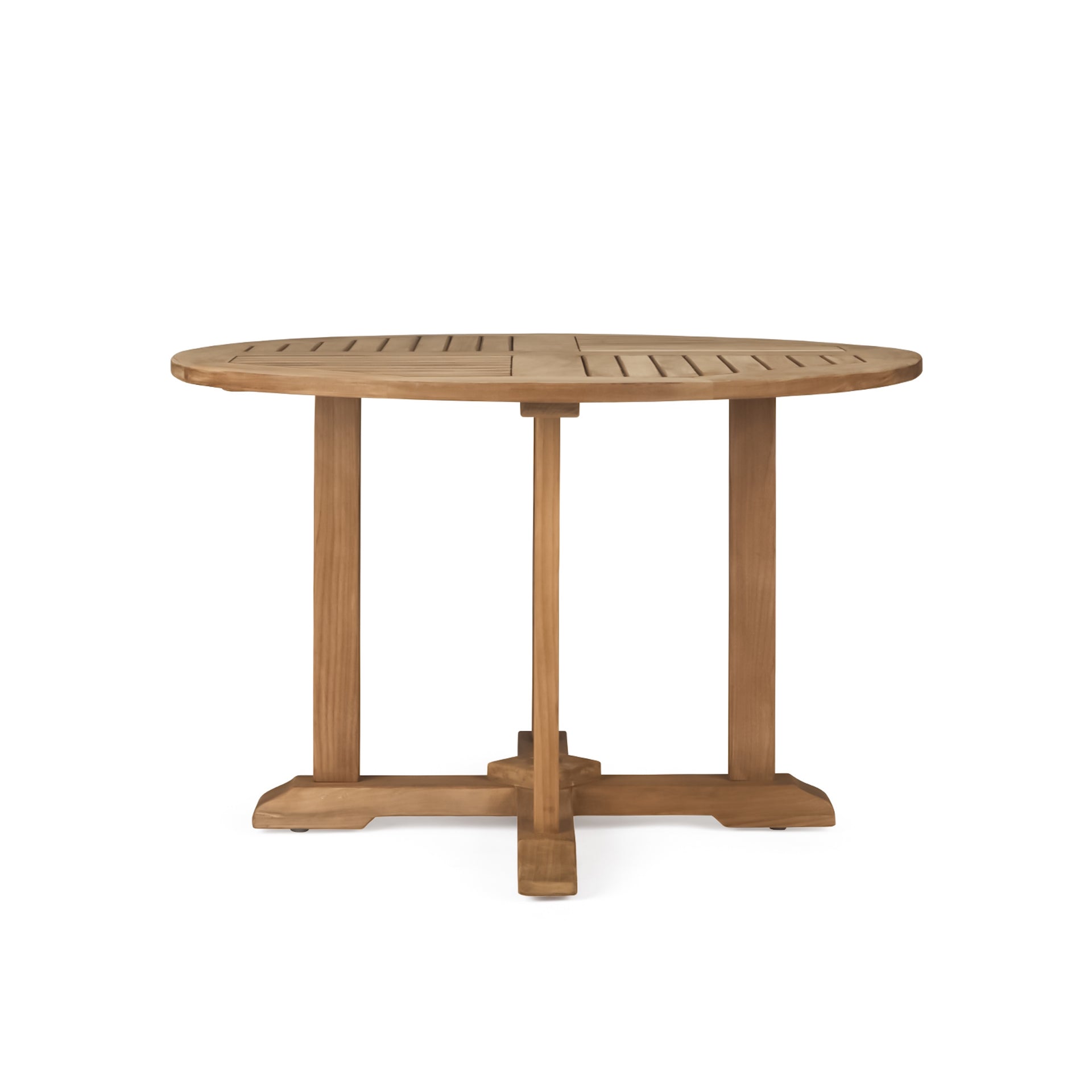 Round Teak Pedestal Dining Table 47"