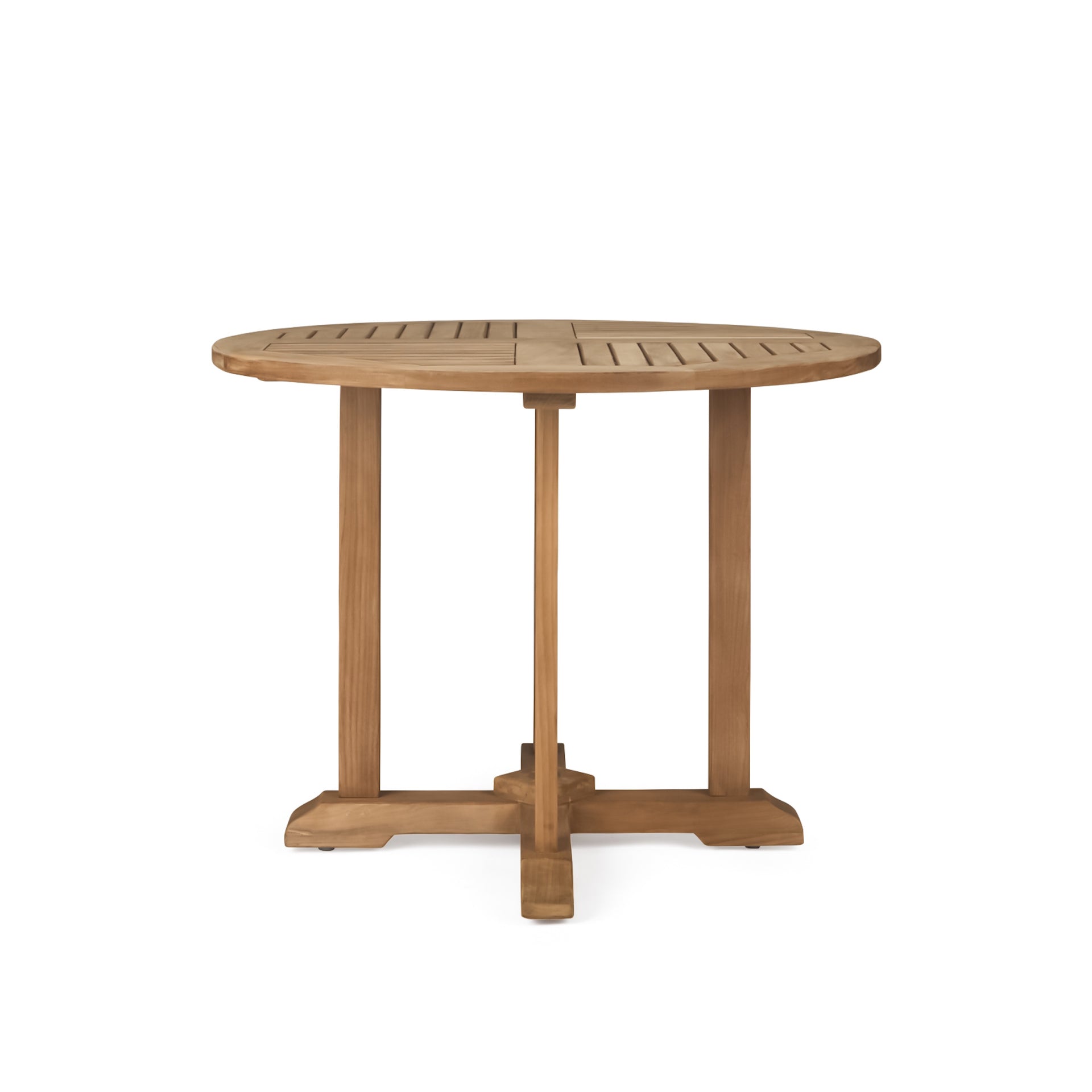 Round Teak Pedestal Dining Table 27"