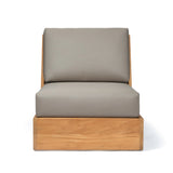 Kuba Teak Armless Outdoor Club Chair - Teak Warehouse