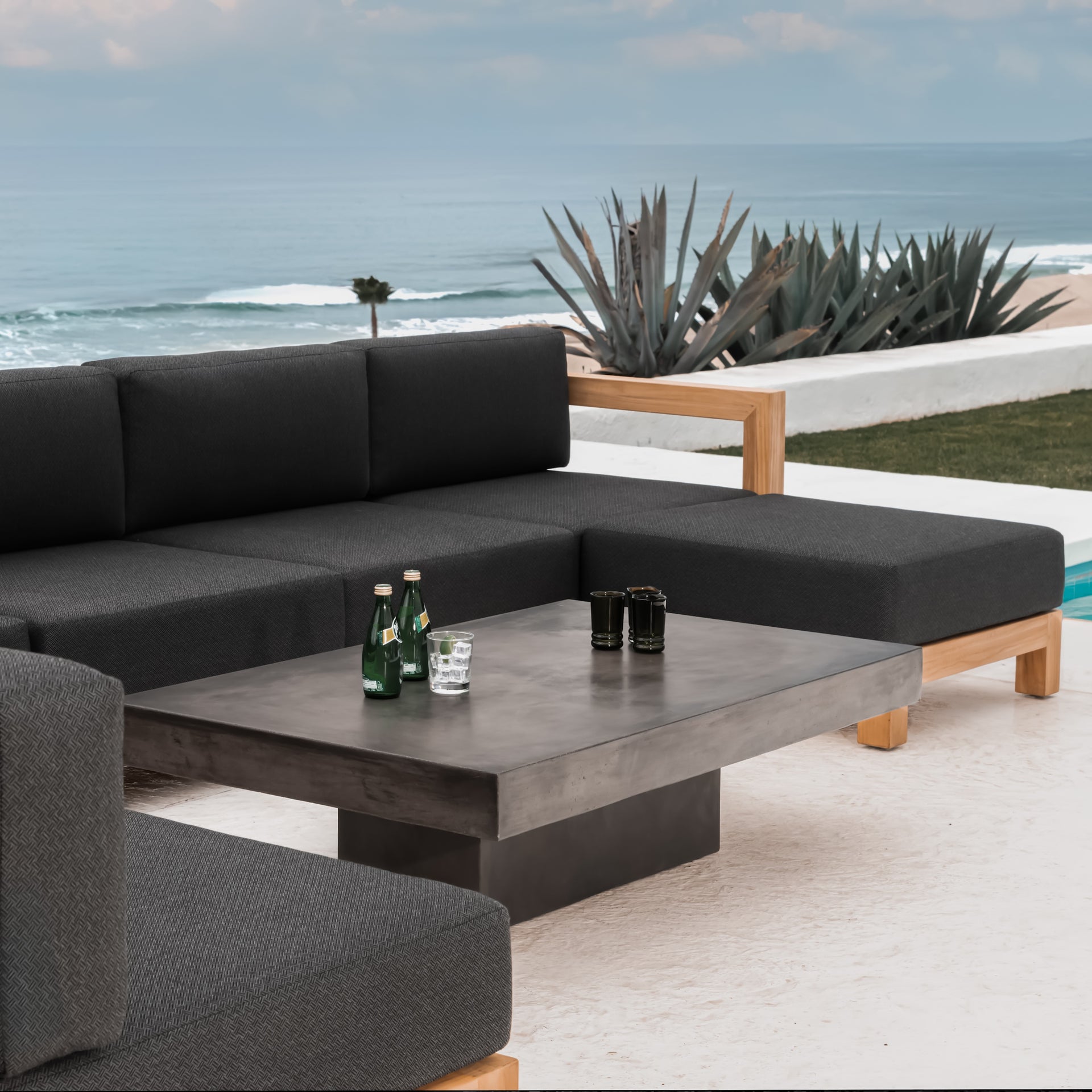 Ibiza Teak Outdoor Sectional Center Chair