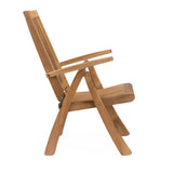 Nautical Teak Outdoor Folding Relaxing Chair - Teak Warehouse