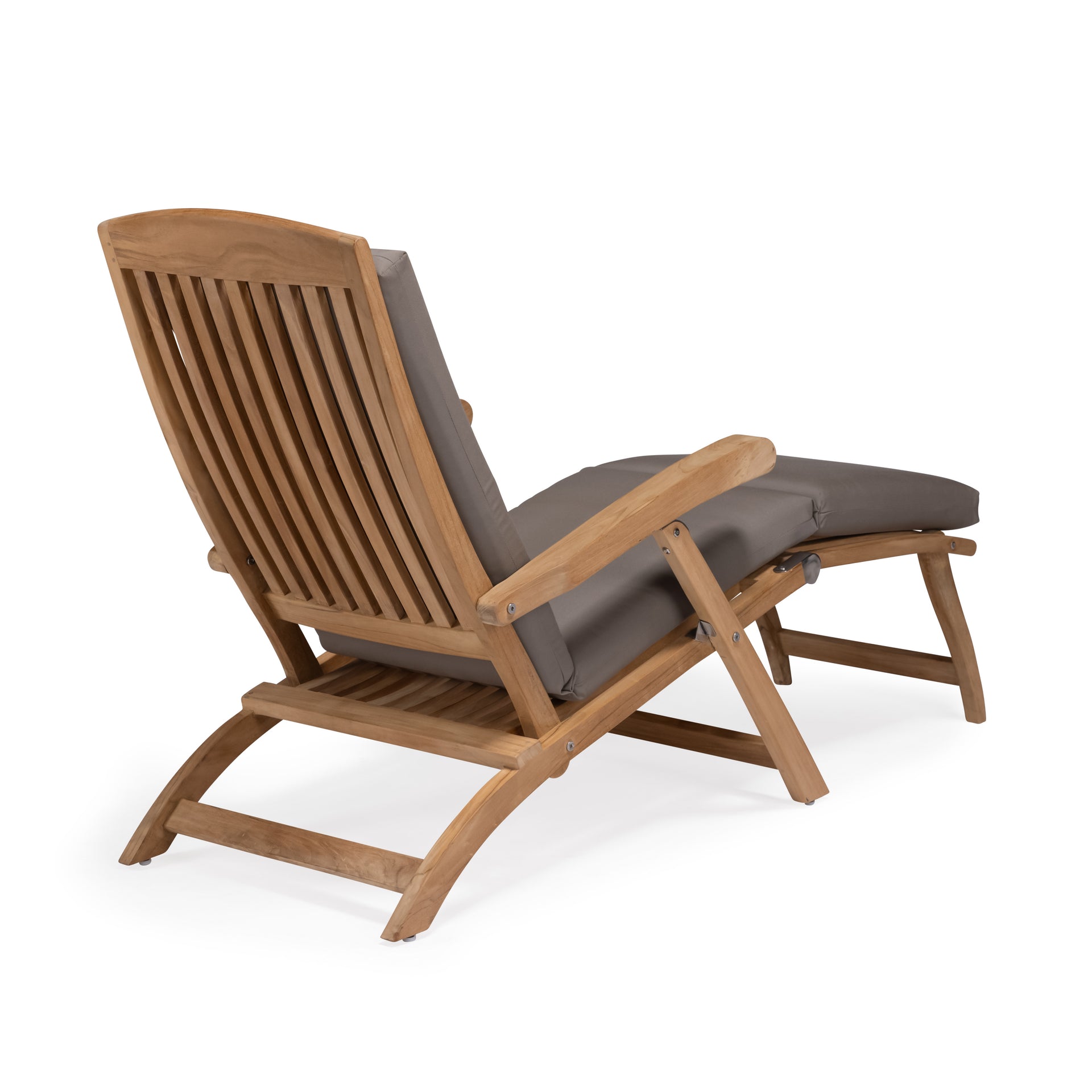 Nautical Teak Outdoor Folding Steamer Chair