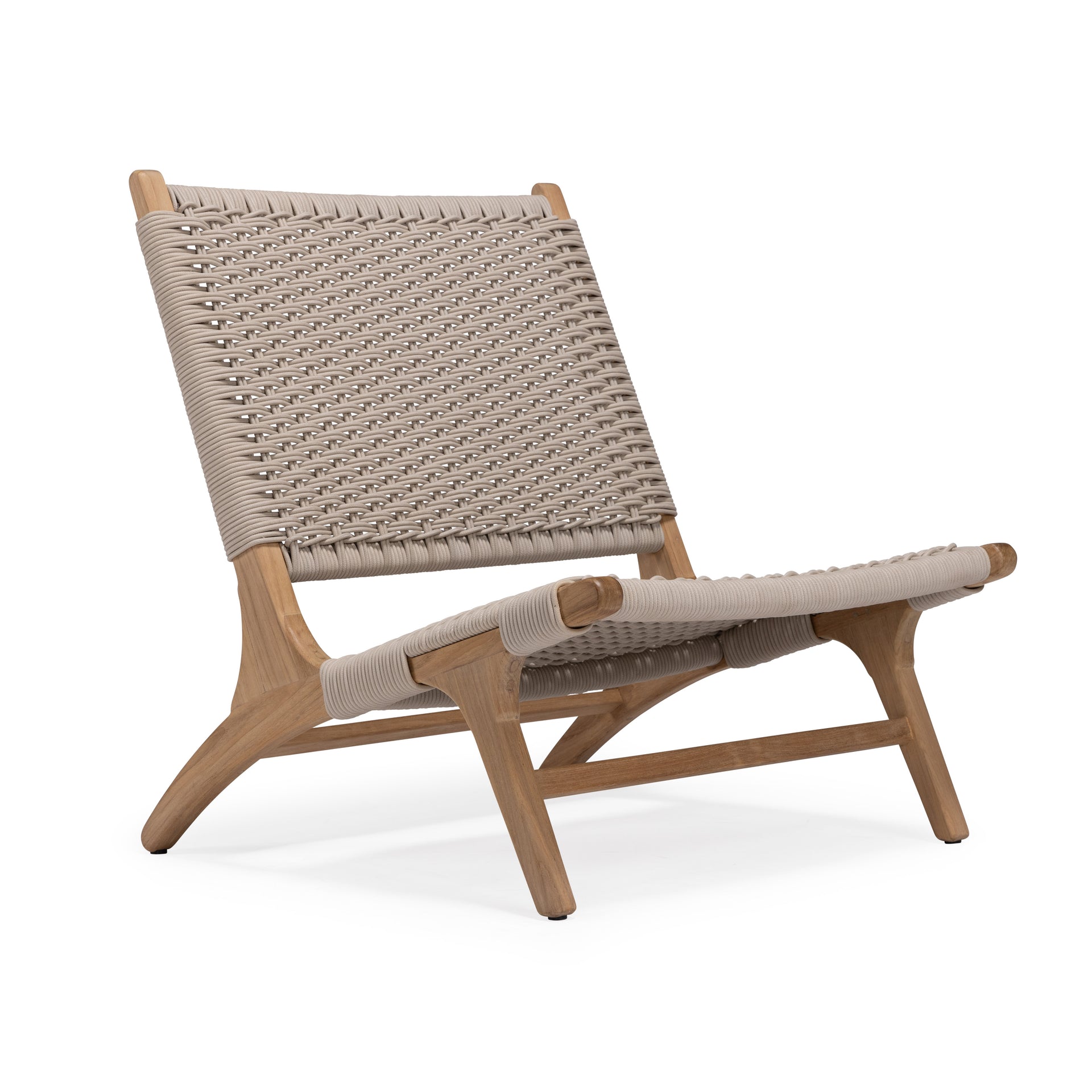 Tokio Teak Outdoor Relaxing Chair (Cream)