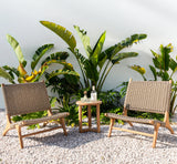 Taupe Tokio teak outdoor rope lounge chair