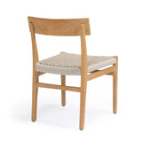 Ravoli teak chair with cream woven rope seat