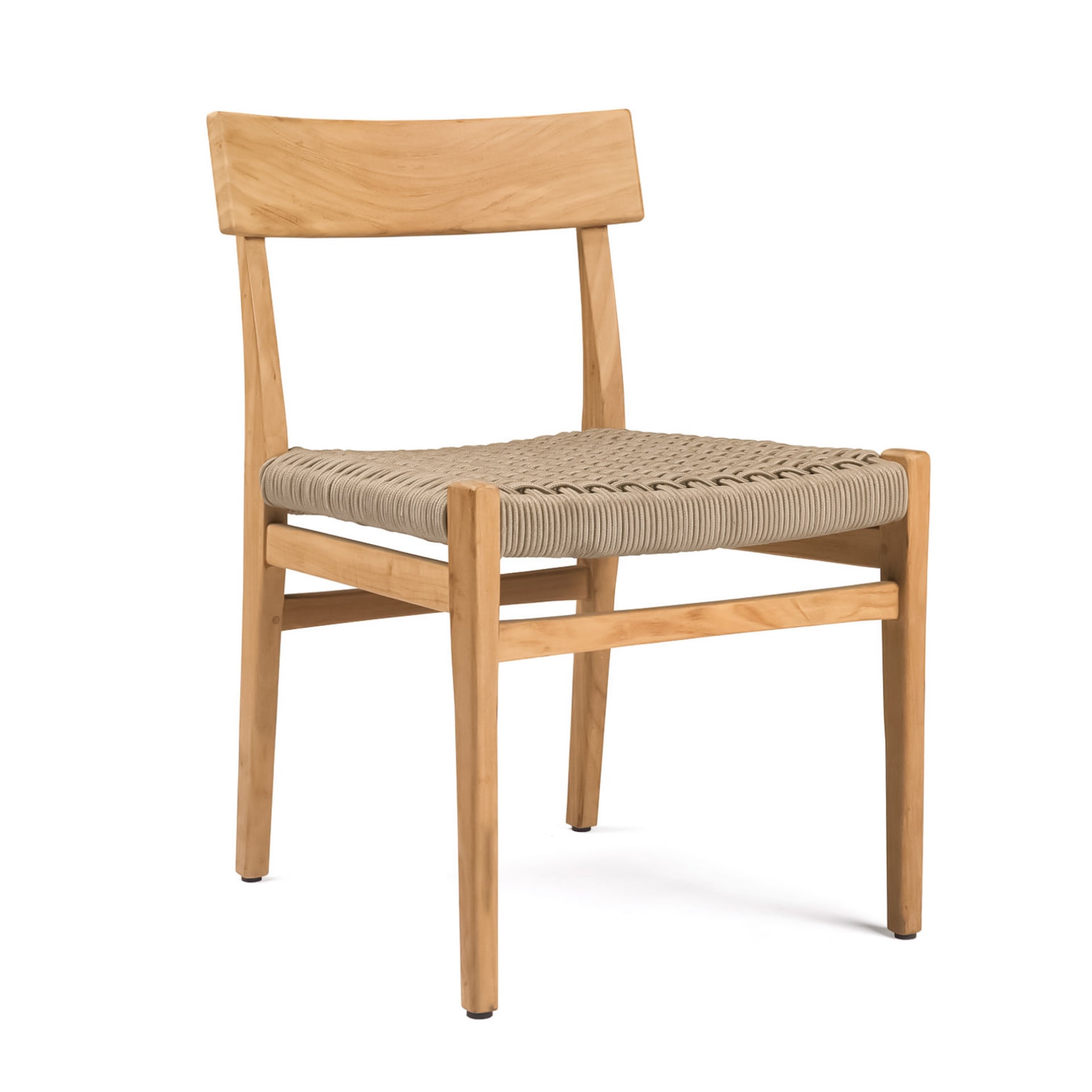 Ravoli Teak and Rope Outdoor Dining Side Chair (Taupe)