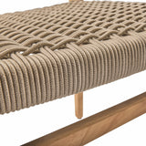 Ravoli Teak and Rope Outdoor Dining Side Chair (Taupe) Teak Warehouse