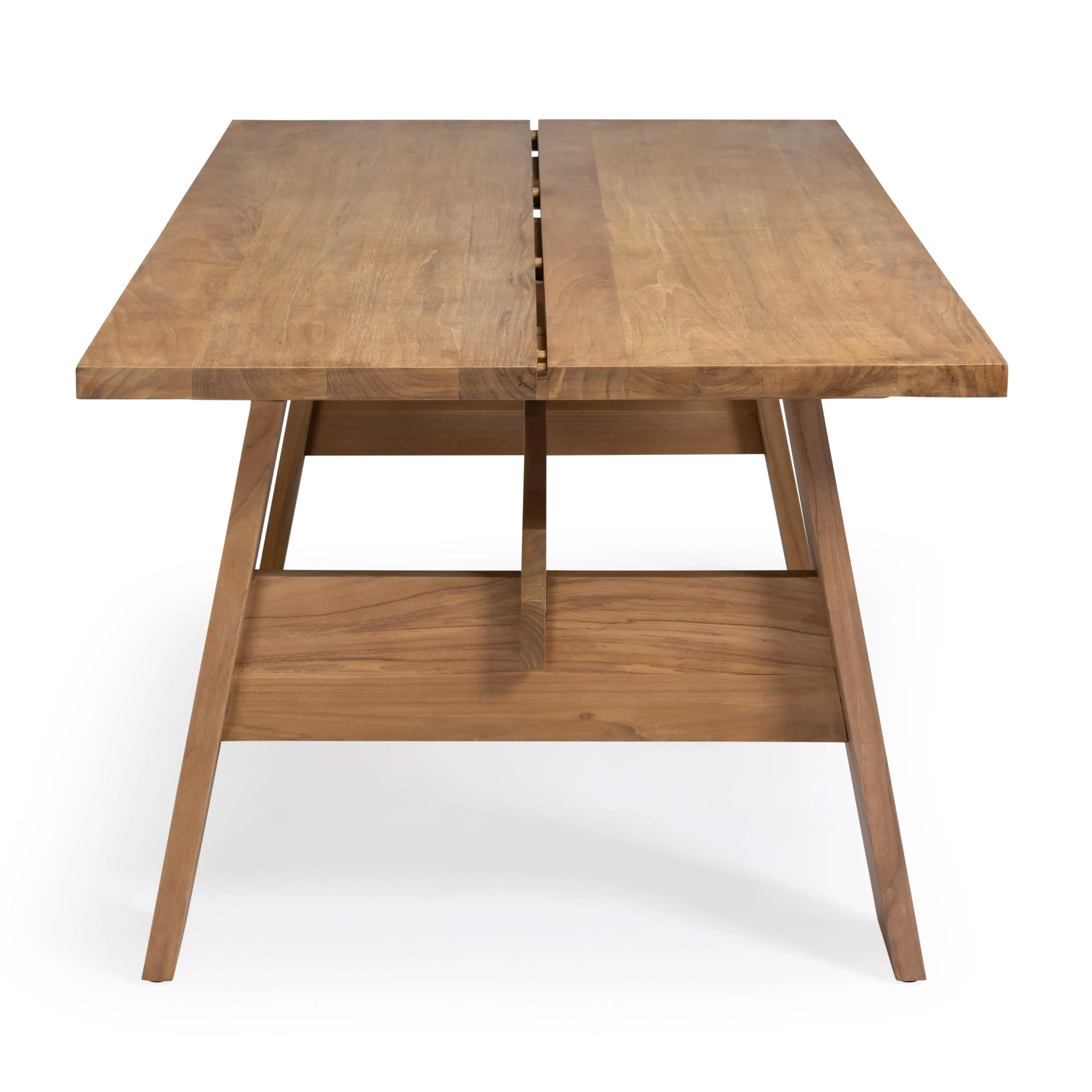 Modern 94-inch teak outdoor dining table