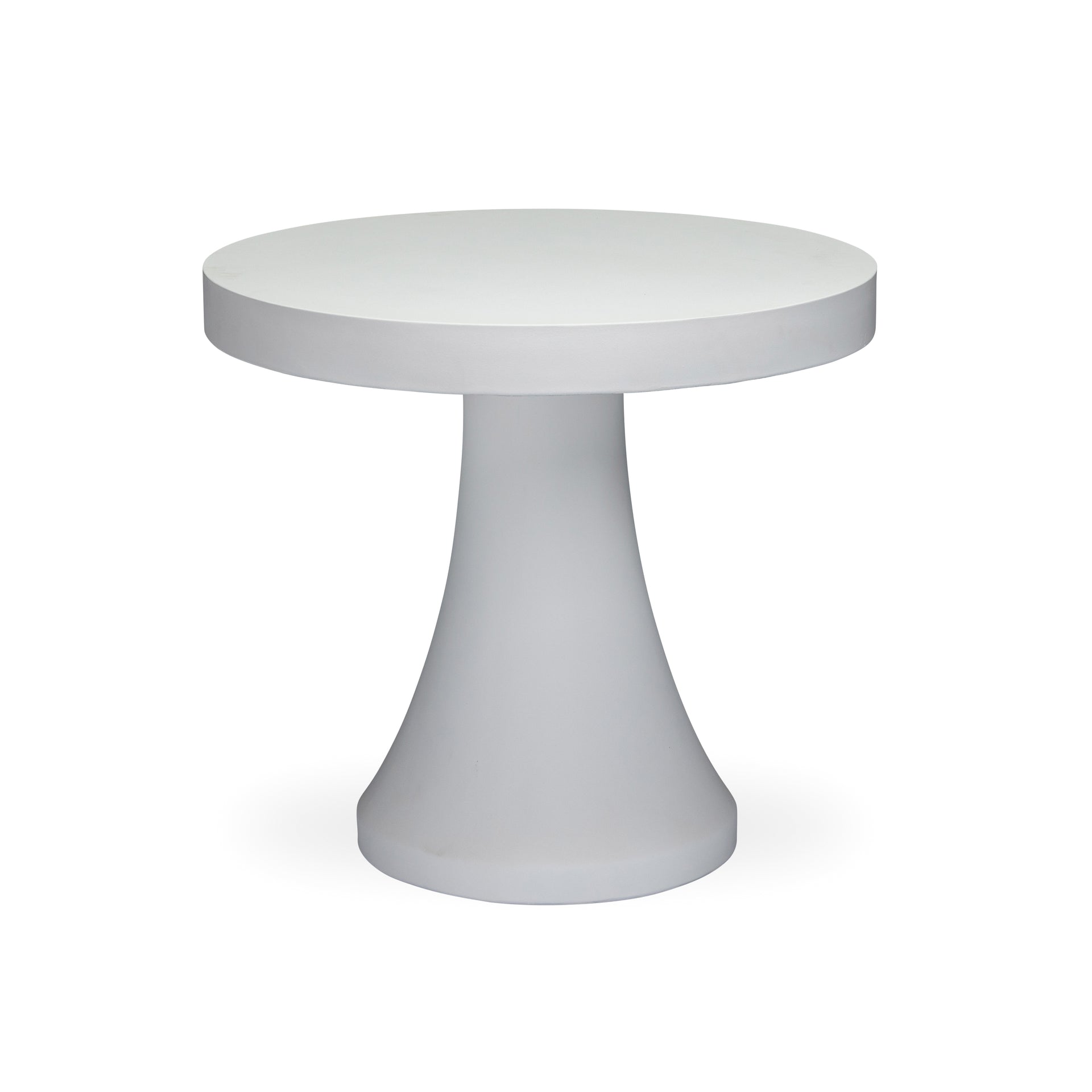 Polished Concrete Outdoor Round Dining Table 32" (White)