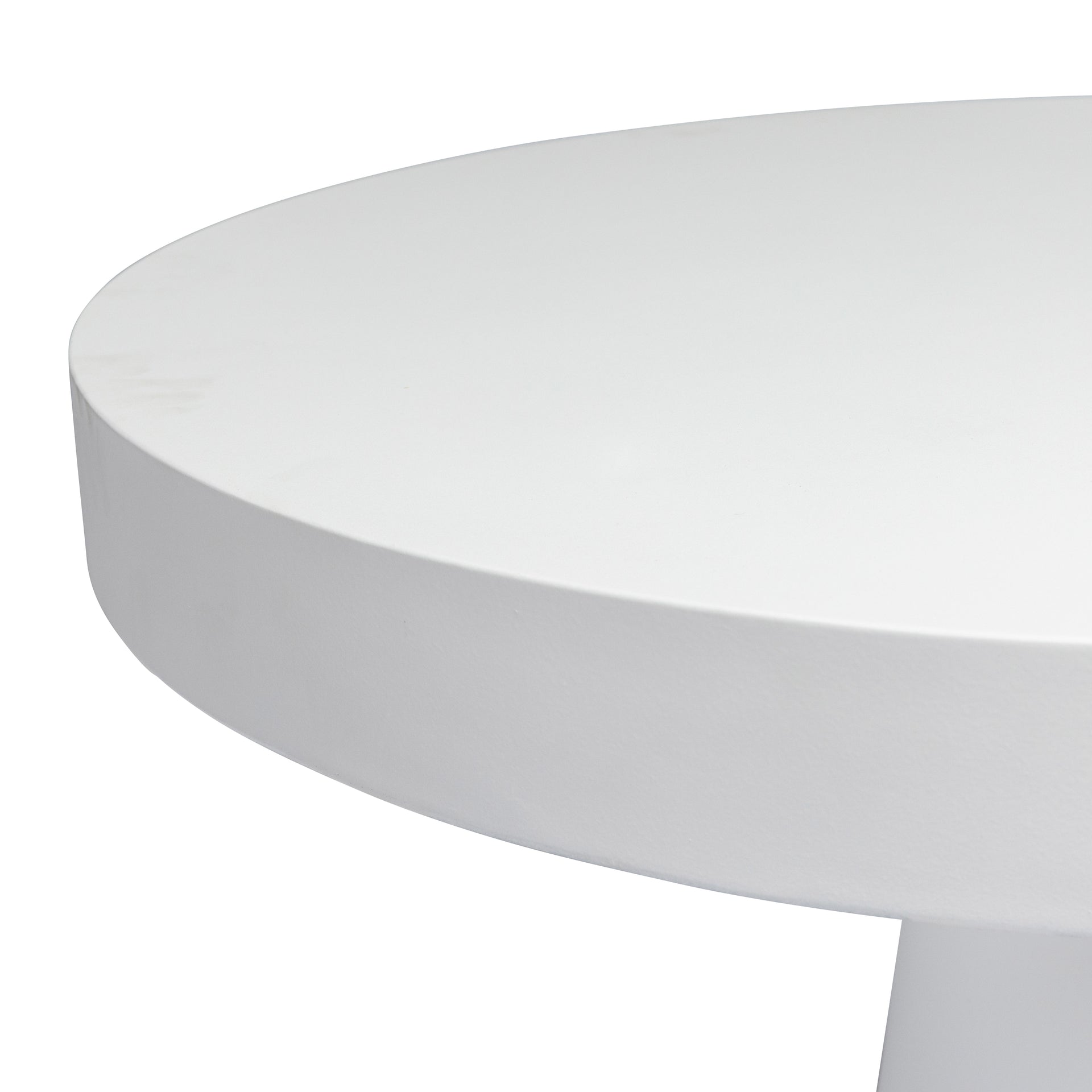 Polished Concrete Outdoor Round Dining Table 32" (White)