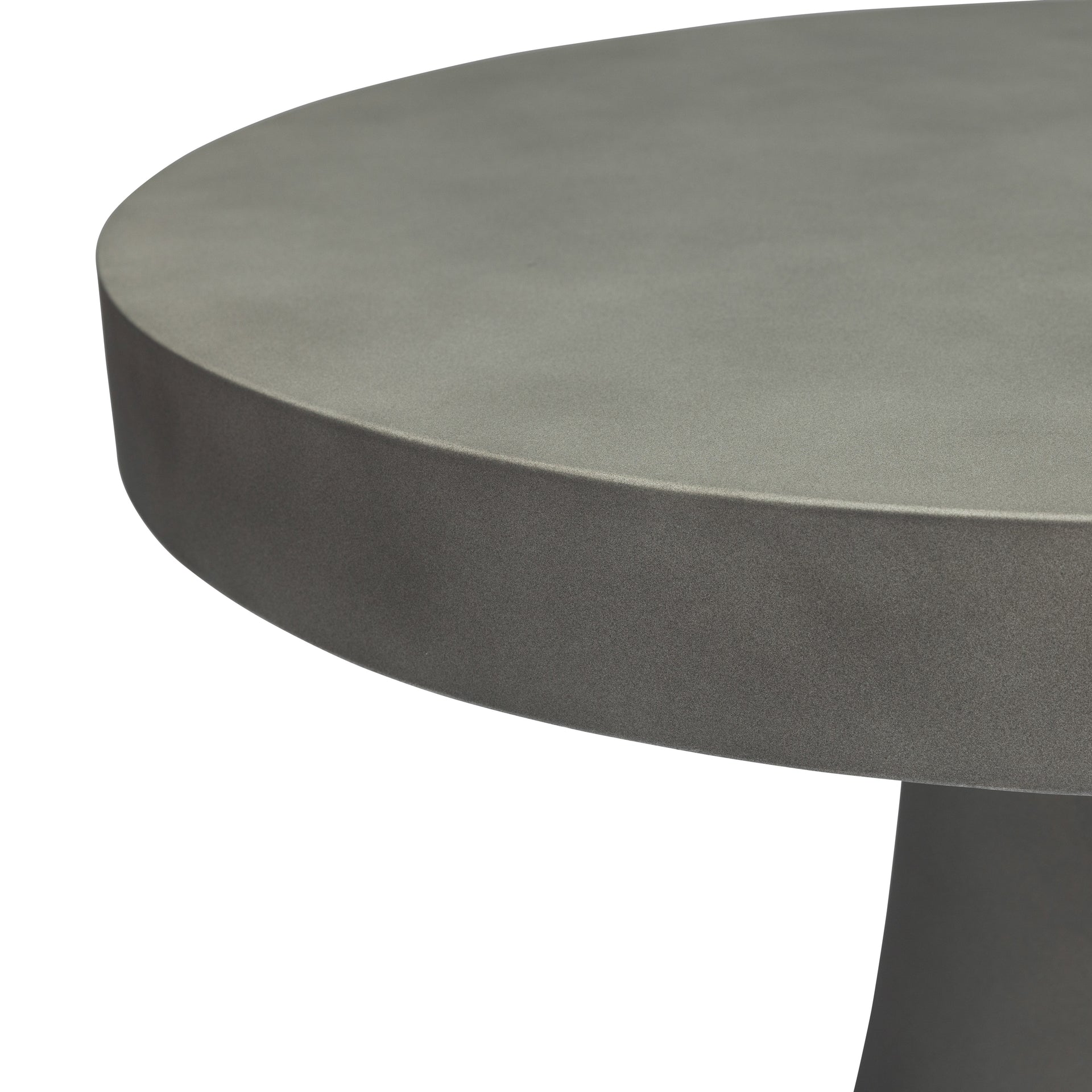 Polished Concrete Outdoor Round Dining Table 32" (Grey)